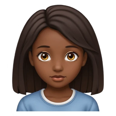 girl lil dark with open hair and beautiful sticker