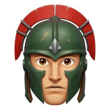 Spartan soldier face sticker