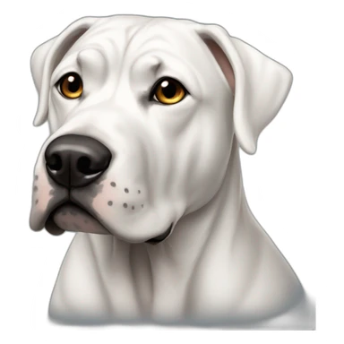Dogo-argentino-con-manchas-negras-contento sticker
