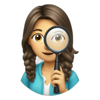 argentine girl with magnifying glass and pipe sticker