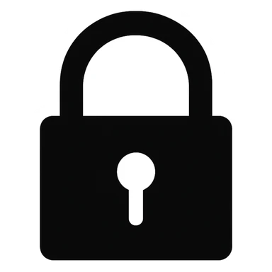 black color lock, digital illustration sticker