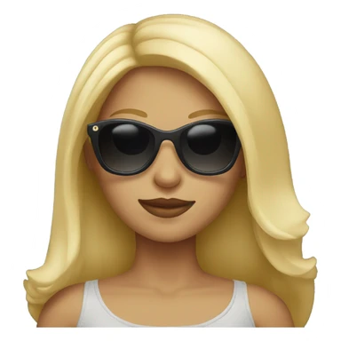 blonde girl wearing sunglasses  sticker