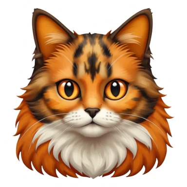 long hair tortoiseshell cat sticker