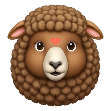 brown sheep emoji sticker