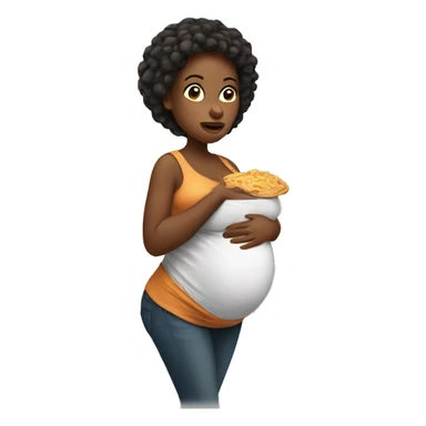 Pregnant women hungry  sticker