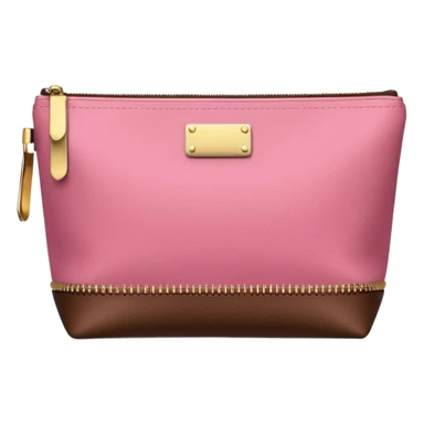 pink and brown modern makeup bag sticker