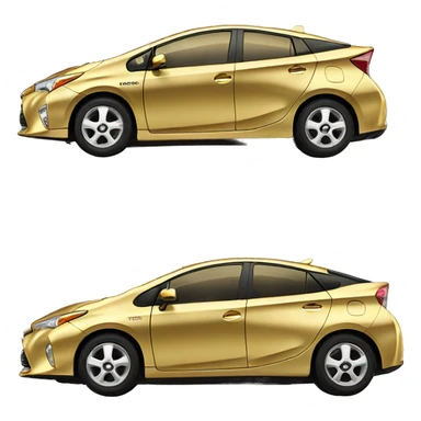 toyota Prius made of gold  sticker