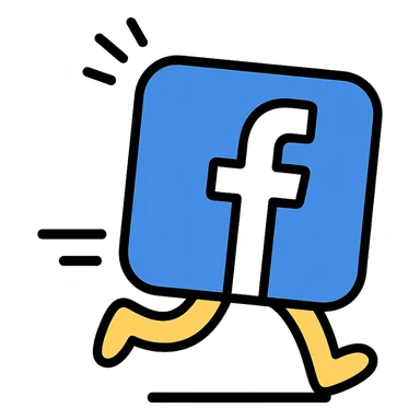 funny Facebook icon with motion sticker