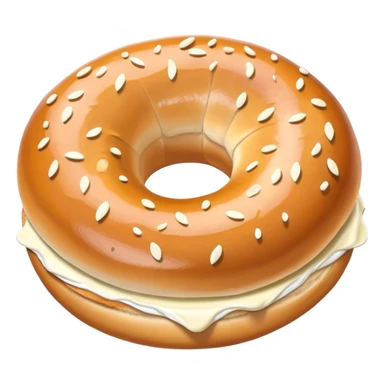 Bagel with cream cheese  sticker