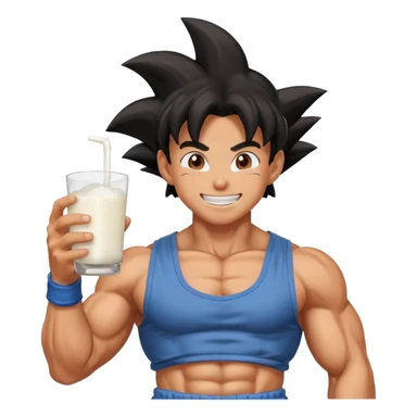Goku and Milk sticker