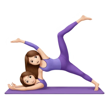 Pilates teaser, girl brown hair sticker