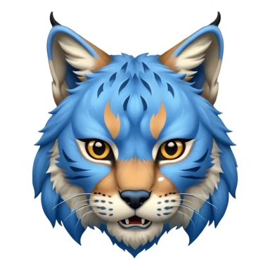 Tête de lynx : très très très féroce et très méchant et tout bleu sticker