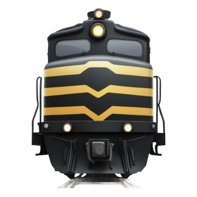 A electric locomotive was with black oval eyes  sticker