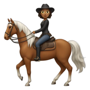 Femme sur cheval sticker