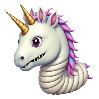 Creepy, centipede, unicorn, one eye, happy sticker