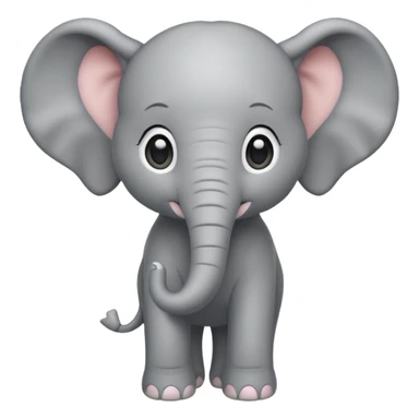 Baby elephant sitting sticker