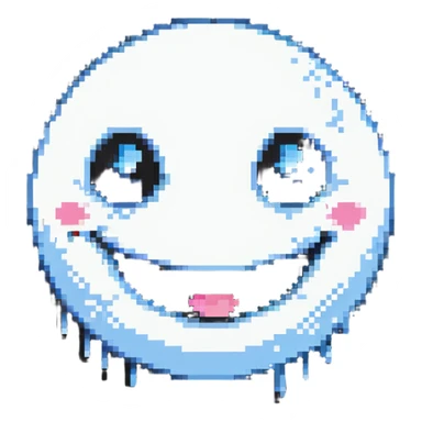 smiling face with tears of joy pixel art style sticker