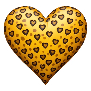 Leopard heart sticker