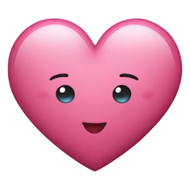 corazon rosa con brillo sticker