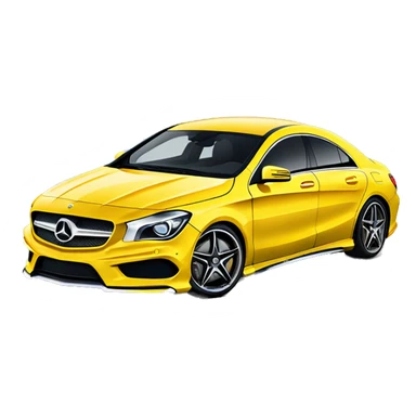 mercedes cla con striscia gialla in mezzo  sticker