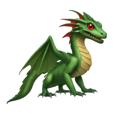 Basilisk with wings and red eyes sticker
