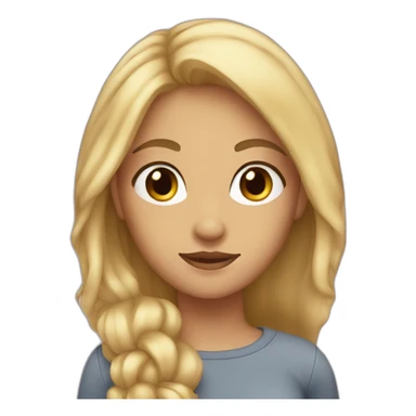 19 years old girl with blond hair and brown eyes sticker