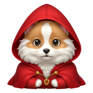 Pet in red cloak sticker