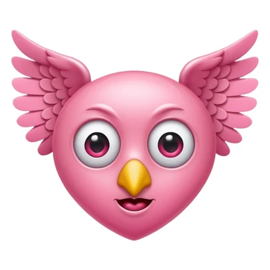 Heart googly eyes with wings sticker