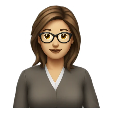 brown hair lesbian librarian sticker