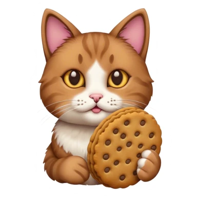 cat with biscuits sticker