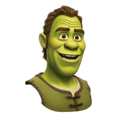 Shrek als rick ashley sticker