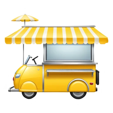 yellow food cart. sticker