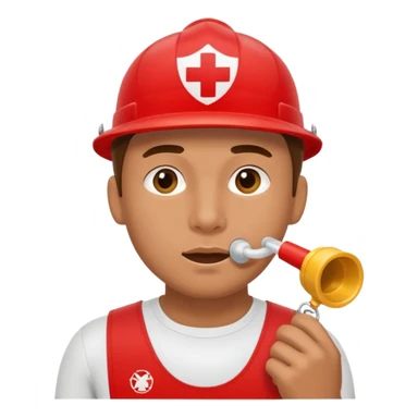 lifeguard with whistle sticker