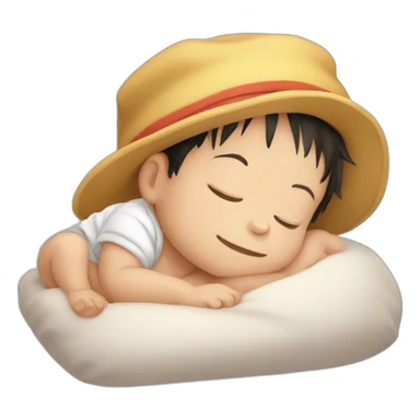 baby luffy sleeping sticker