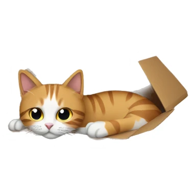 cats in a cardboard box sticker