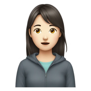 adhd korean girl sticker