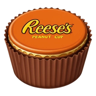 reeses peanut butter cup exact replica sticker