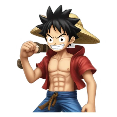 luffy en gear 5 sticker