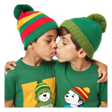 Two kissing gay boys sticker