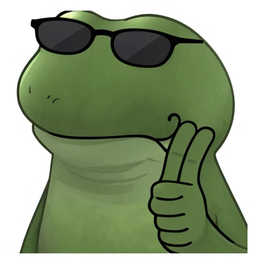 Emoji with sunglasses with the finger on them sticker