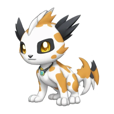 cute cool edgy Digimon-Fakemon-animal with cool markings full body sticker
