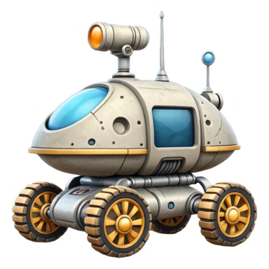  Flintstones antique tall robotic high-occupancy moon rover  sticker