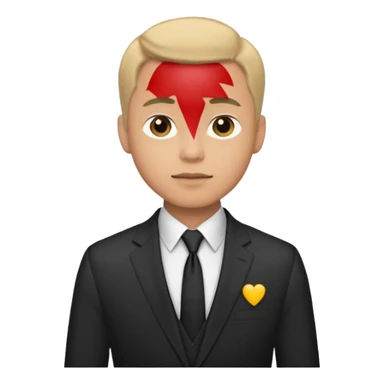 una mano en pecho vestido masculino sticker