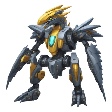 Spiky Medabot-Raptor-Dragon-Mecha sticker