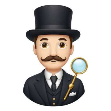 señor con bigote, y monoculo sticker