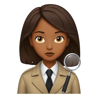 Generate 
1 detective she's white hair covered light eyes fair skin
1 detectective she's black NO HIJAB HAIR OUT BROWN skin  sticker