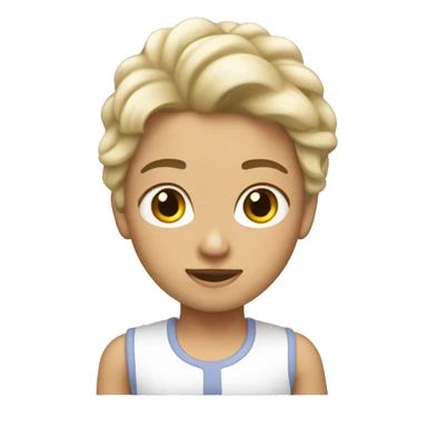 Crea un 👩 blanca, con pelo a los hombros sticker