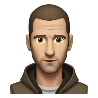 niko bellic with weird pupils sticker