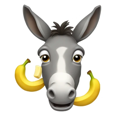 Donkey eat banana sticker