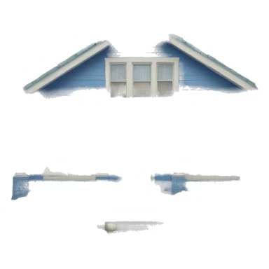 Blue split level ranch style house sticker